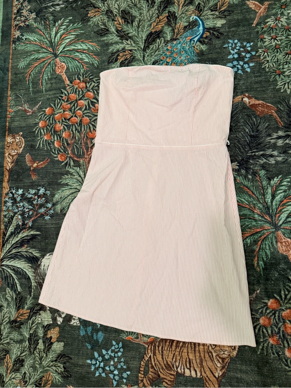 Vintage old navy Strapless Pink Seersucker Summer Dress